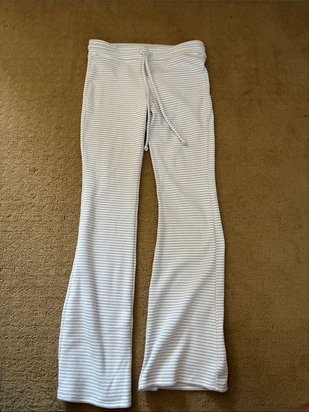 Gilly Hicks Light Blue & White Striped Knit Joggers
